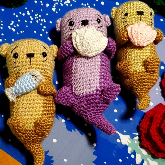 Other - ❤️ Cute crochet OTTERS 🦦 Hand Made Cuddle Buddy